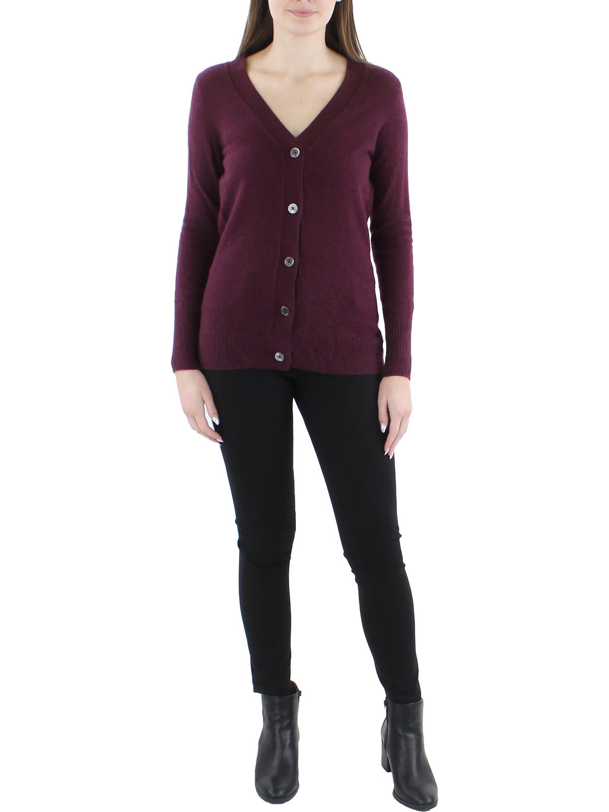 

Женский кашемировый кардиган с V-образным вырезом Grandfather Private Label, цвет heather burgundy