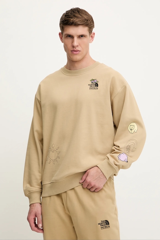 

Хлопковая толстовка Mountain Cleanup The North Face, зеленый