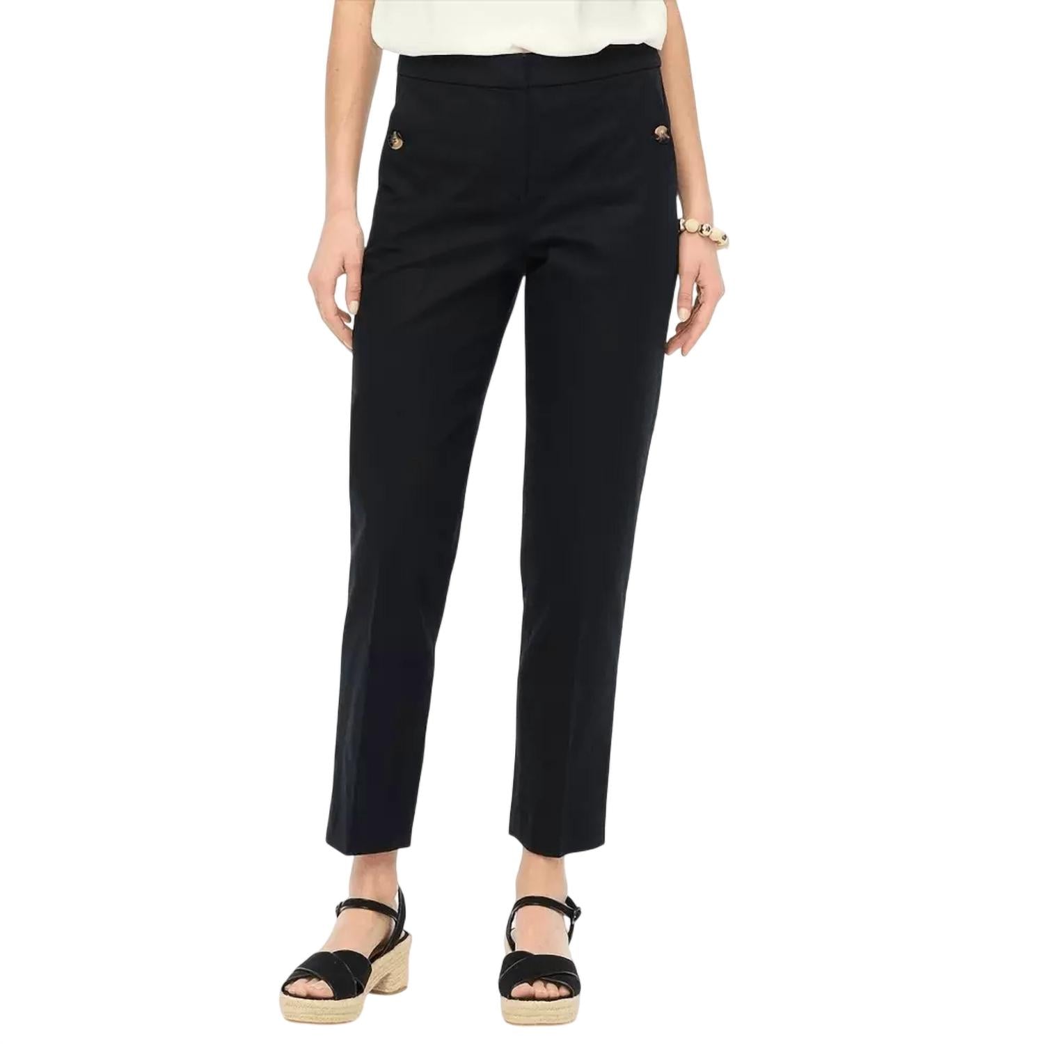 

Морские брюки с эластичной спинкой черного цвета J.Crew