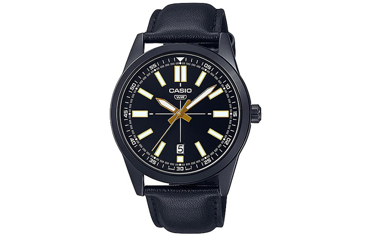 

CASIO Мужские стандартные черные часы MTP-VD02BL-1E