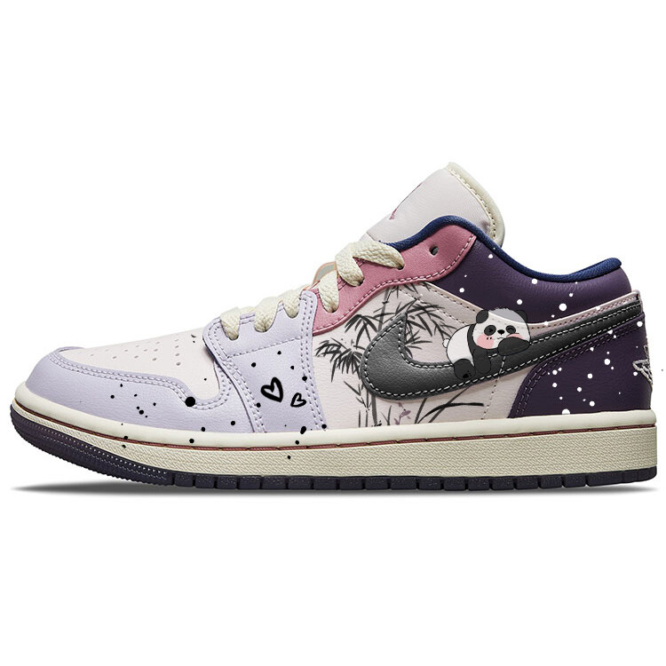 

Кроссовки Air Jordan 1 Vintage Basketball Shoes Women's Low-top Pink/Purple, розовый