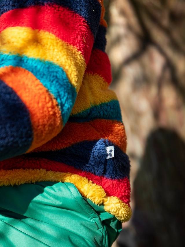 Детская куртка из флиса с молнией Frugi, Autumn Stripe — фото 3