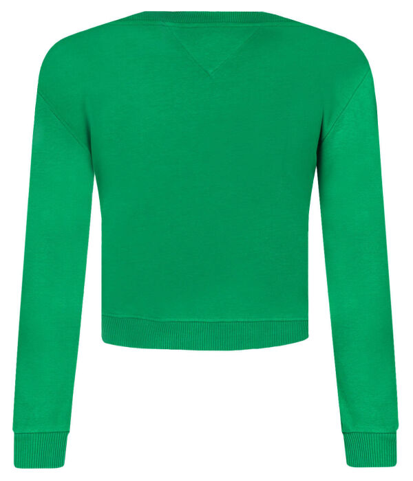 Джемпер монотипный свитшот Loose fit Tommy Hilfiger, зеленый — фото 2