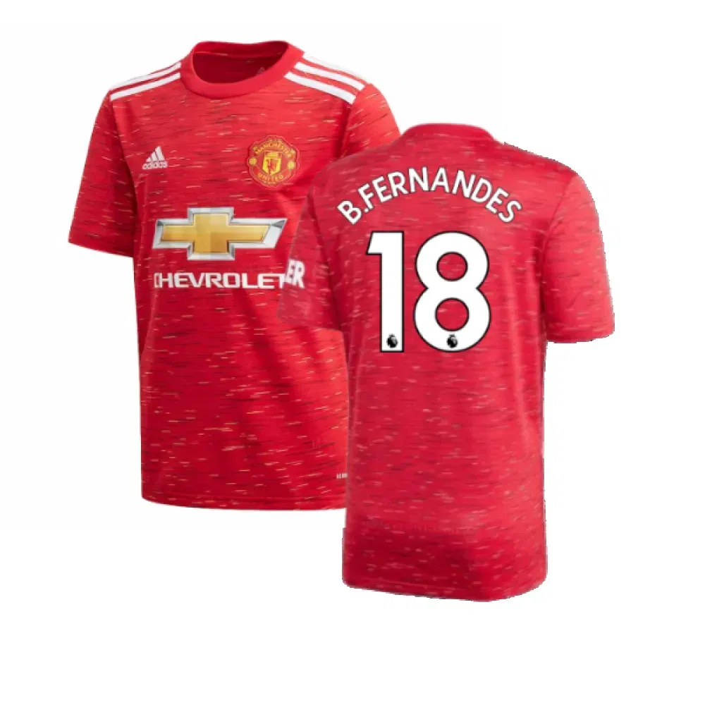 Футбольная футболка Manchester United Home Бруну Фернандеш Manchester United Fc, красный