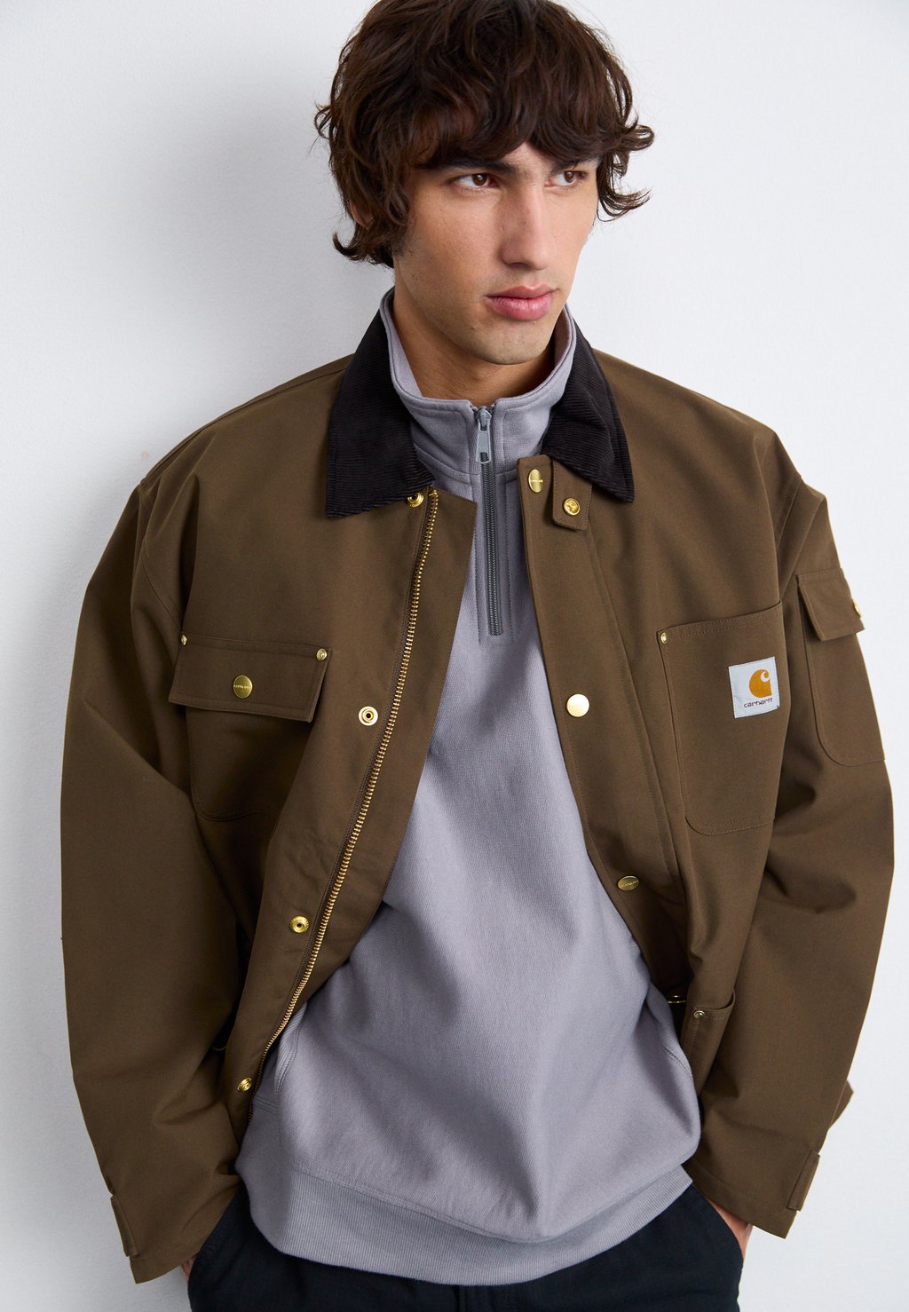 

Толстовка HALF ZIP AMERICAN SCRIPT Carhartt WIP, серый