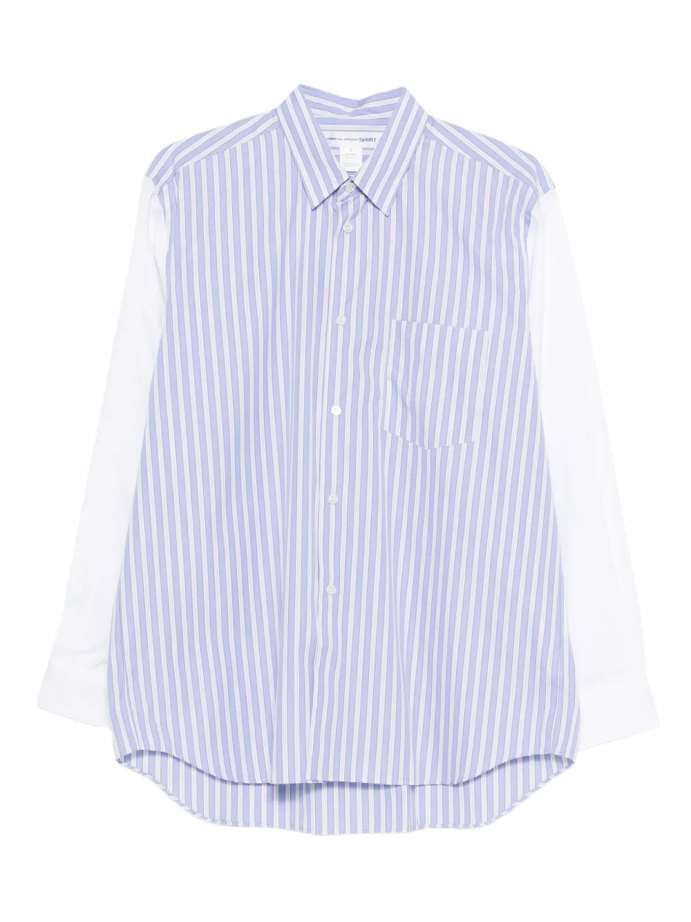 

Рубашка в полоску с цветными блоками Comme Des Garcons, синий