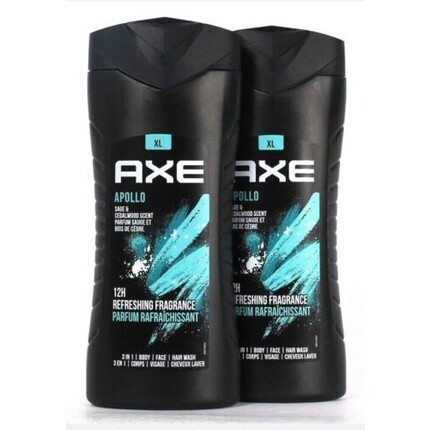 

Axe XL Apollo Sage & Cedarwood Scent 3-в-1 гель для душа, лица и волос, 13,5 унций — упаковка из 2 шт. Axe/Lynx
