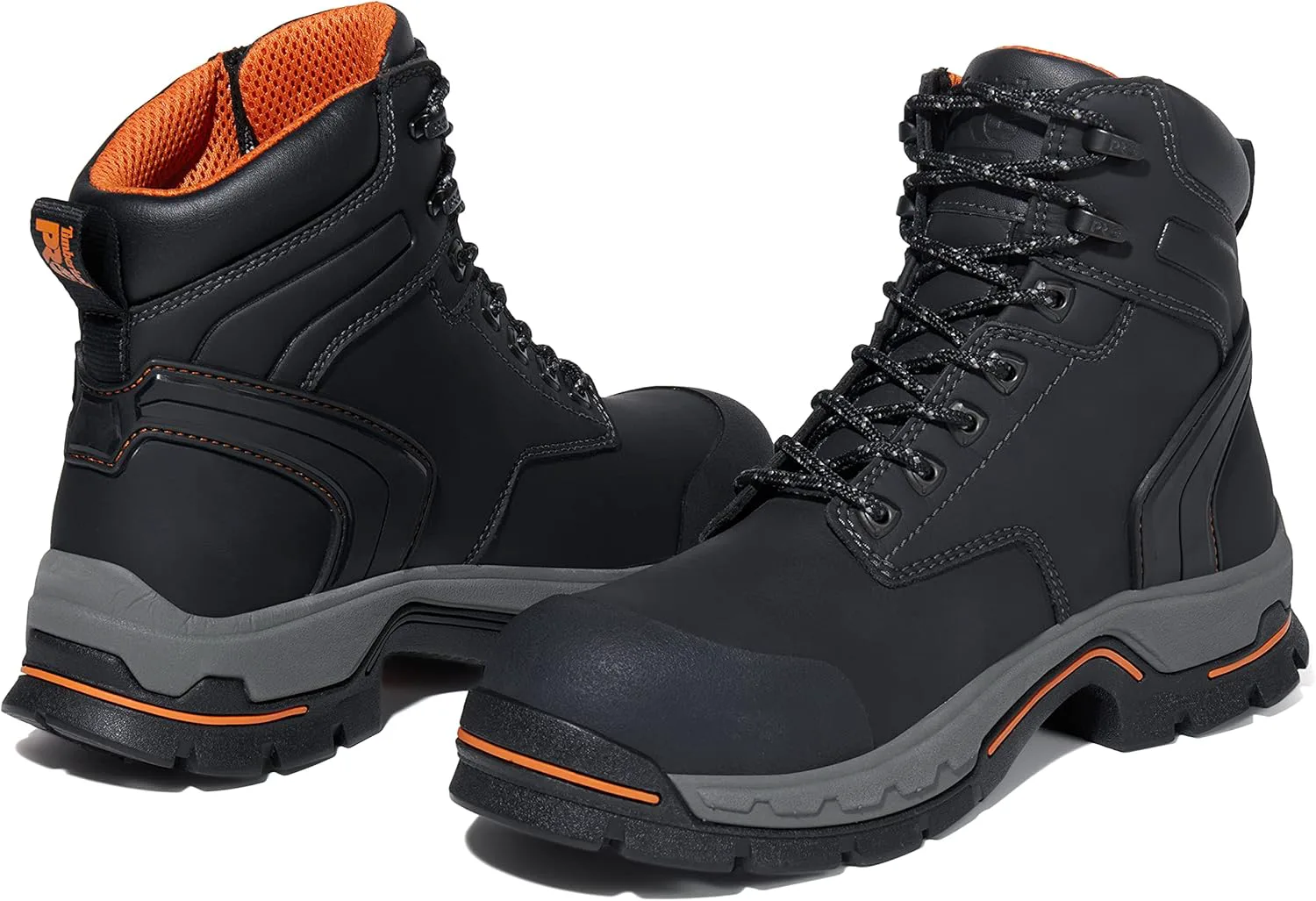 Мужские промышленные ботинки Timberland PRO Stockdale с 6-дюймовым голенищем, алюминиевым защитным носком и подошвой Gripmax, устойчивой к скольжению, черный — фото 2
