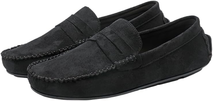 

Мужские мягкие дышащие слипоны с нескользящей подошвой - удобная обувь для повседневной ходьбы, работы в офисе, вечеринок и досуга Clolinde, черный