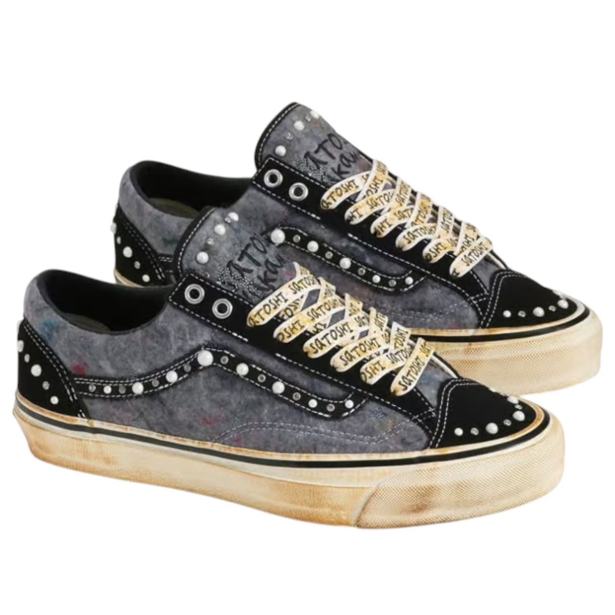 Vans x Satoshi Nakamoto OTW Old Skool Reissue 36 'Pearlized Speckled Moving Blanket Grey' — фото 2