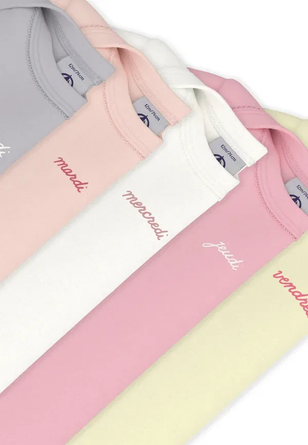 Набор из 5 боди Petit Bateau, разноцветный — фото 3
