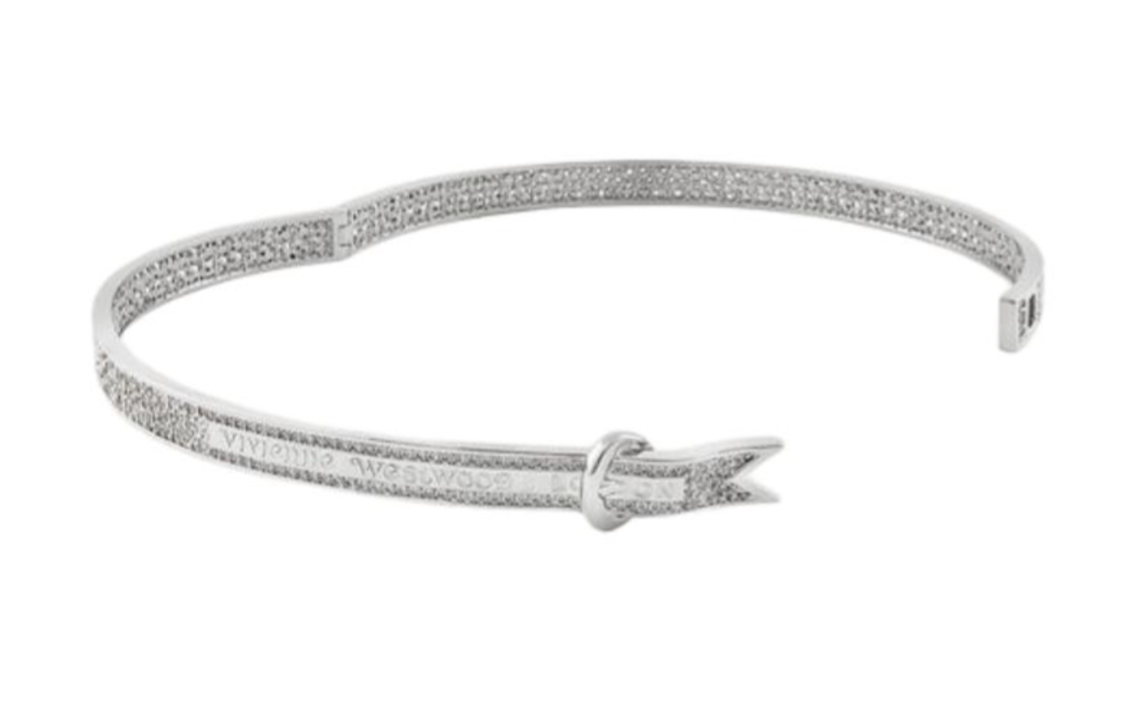 

Vivienne Westwood Серебряное ожерелье для женщин с латунью, гальваническим покрытием и кристаллами