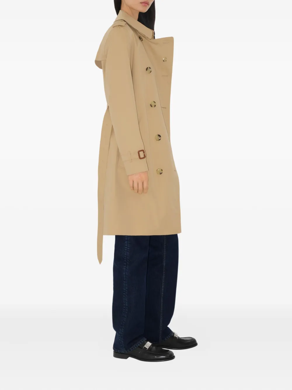 Тренчкот Burberry, женский, нейтральный, хлопок/вискоза — фото 3