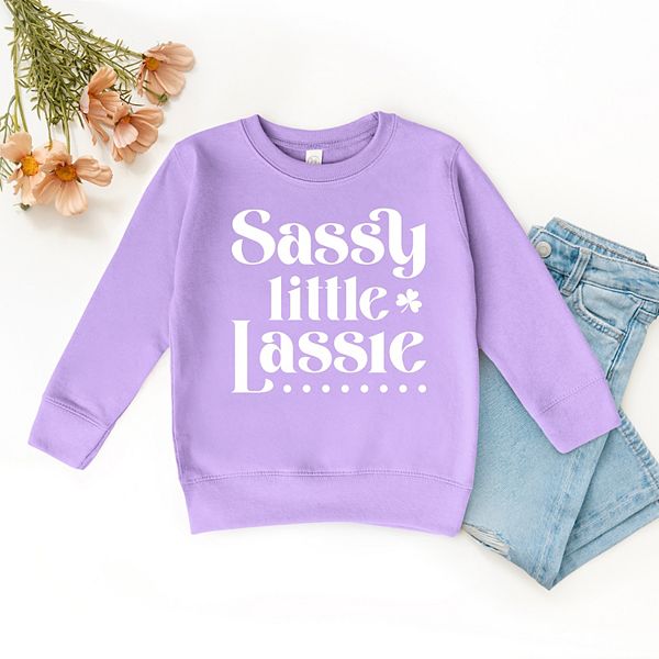 Стильный детский свитшот Sassy little lassie The Juniper Shop, Lavender — фото 2