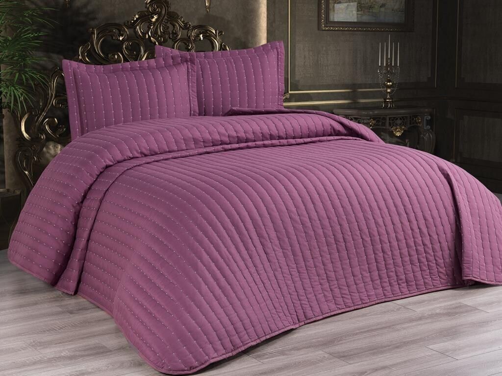 

L'Essentiel Linge de Maison, Dublin - Damson, Комплект двуспального покрывала, Damson, 100 % ХЛОПОК, 250 x 260 см