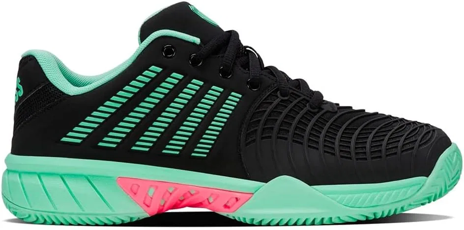 Кроссовки теннисные K-Swiss Express Light 3 Clay, Black Neon Mint Neon Pastel Pink