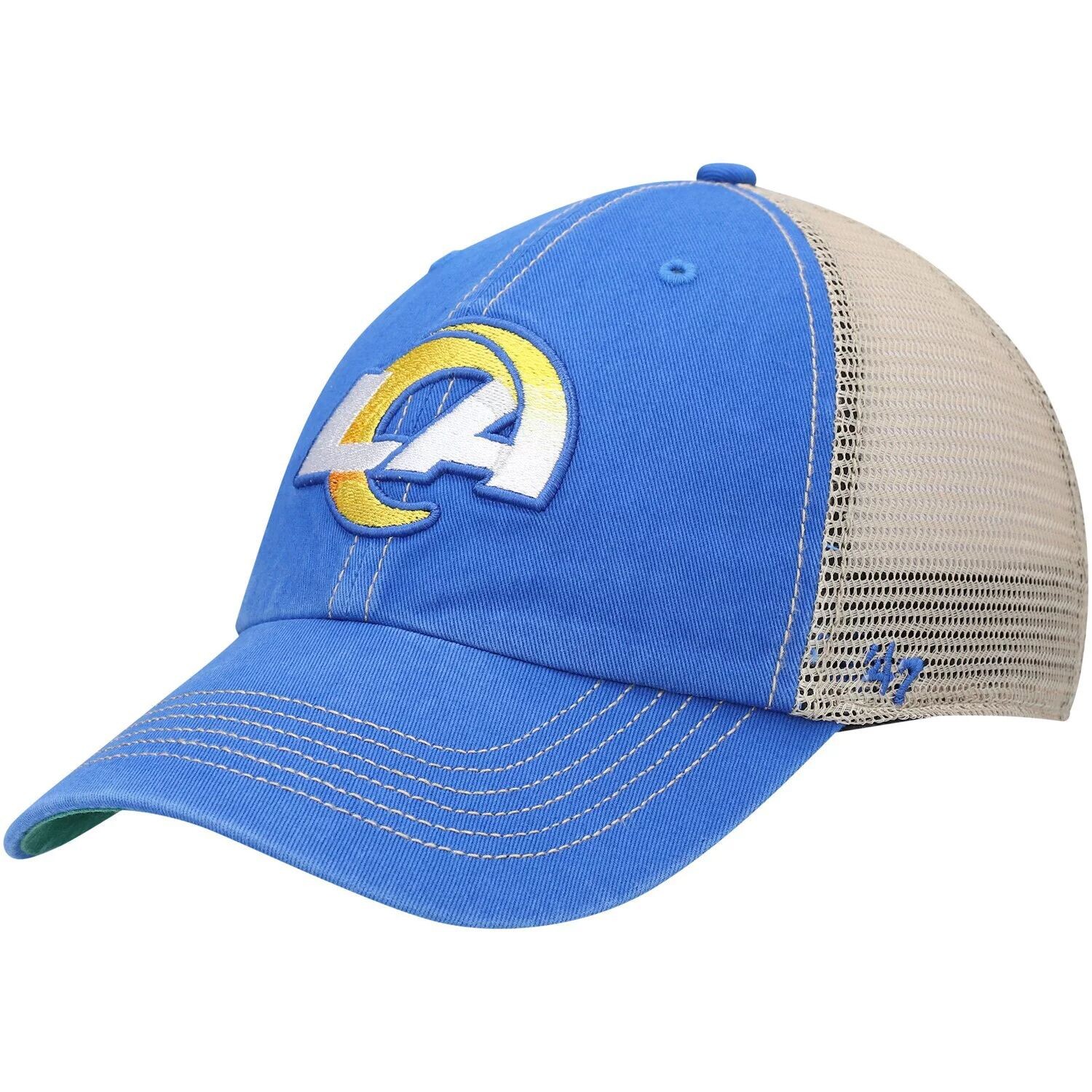 

Мужская бейсболка '47 Royal/Natural Los Angeles Rams LA Trawler Trucker Clean Up Snapback