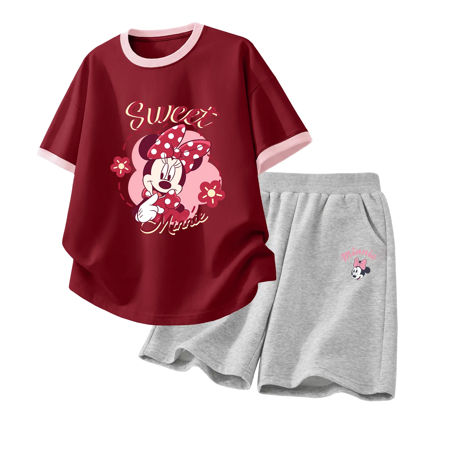 Детский спортивный костюм Casual Sportswear 2 Piece Set Disney, Delorine K White Red+Delorine K Black — фото 3