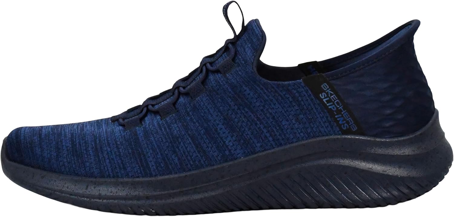 Мужские кроссовки Skechers Ultra Flex 3.0 с мгновенной посадкой без застежек, черный/синий/темно-синий — фото 4