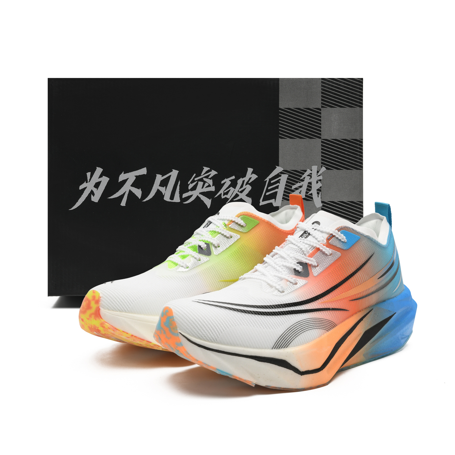 

Низкие детские беговые кроссовки rainbow mismatched для подростков ULOVAZN, Box