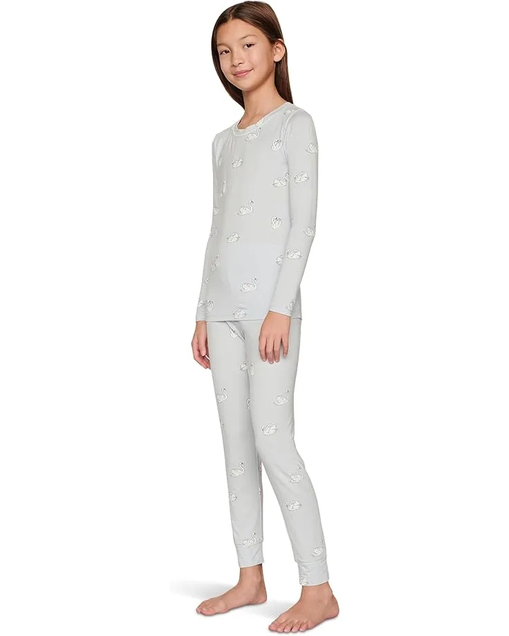 Комплект одежды Gisele Printed - The Night Time Set (для малышей/детей постарше) Eberjey, Large Swans Ice Blue/Ivory