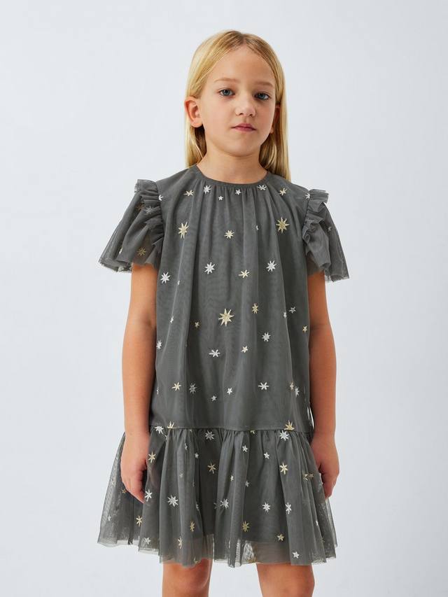 

Детское платье для вечеринки из тюля со звездами John Lewis, Black