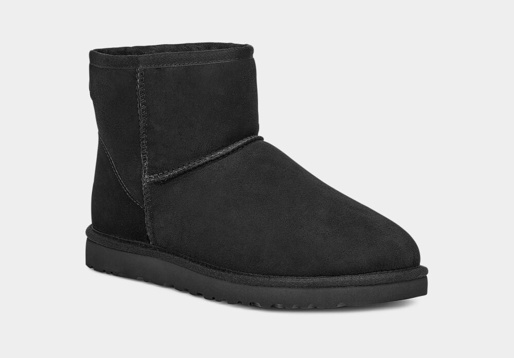 Мужские низкие зимние ботинки UGG из овчины, черные — фото 2