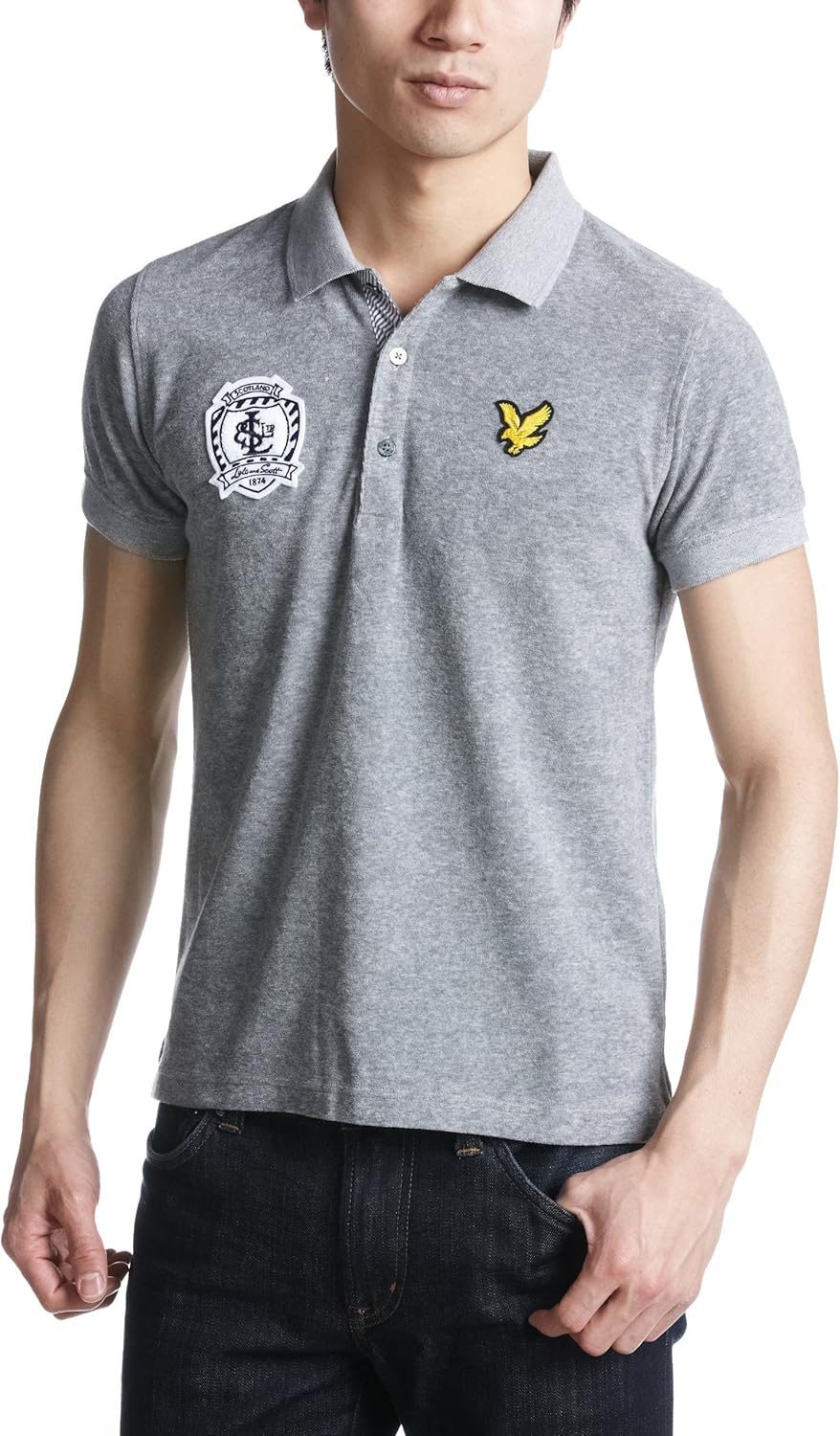 

Морская поло Lyle & Scott Pile, серый