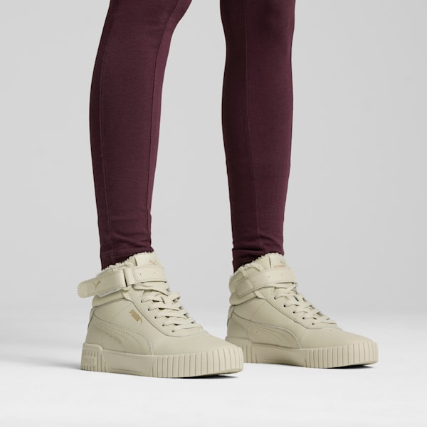 Женские кроссовки средней высоты Carina 2.0 Winter Puma, бежевый — фото 2