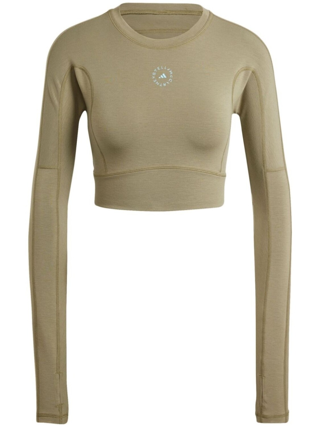 

adidas by Stella McCartney укороченный топ True Strength, зеленый