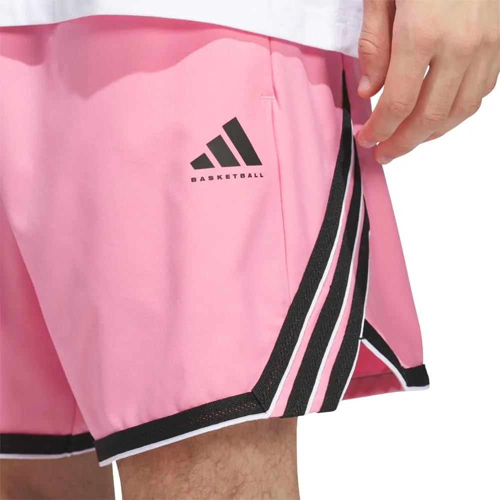 Мужские шорты adidas Crazylite для баскетбола и повседневной носки, розовые — фото 4