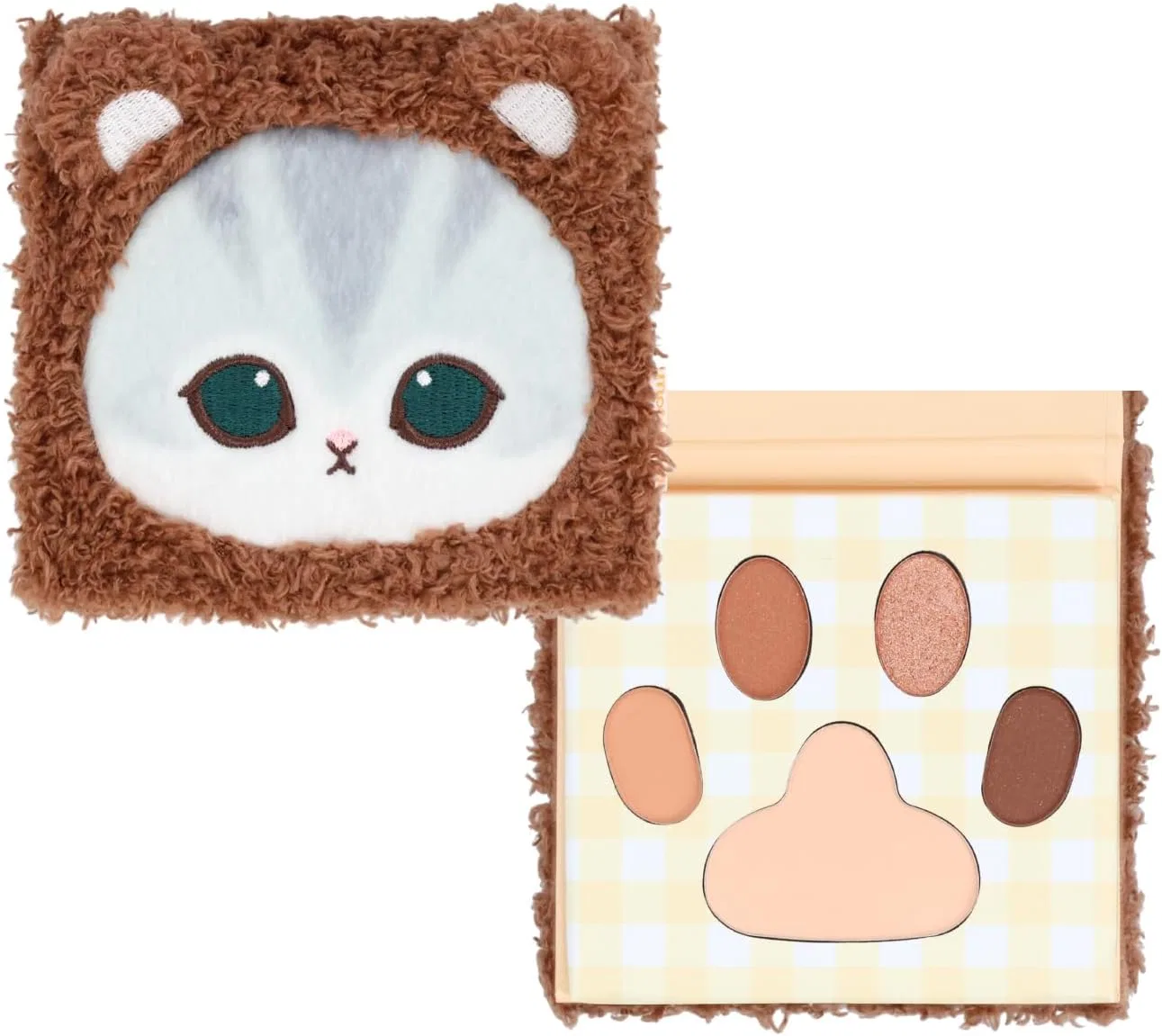 Палетка теней для век Shobido Mofusand COSME & ZAKKA Series, оранжево-коричневая, 5 цветов