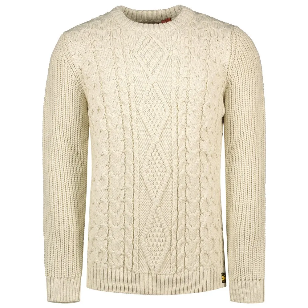 

Свитер Superdry Jacob Cable, бежевый