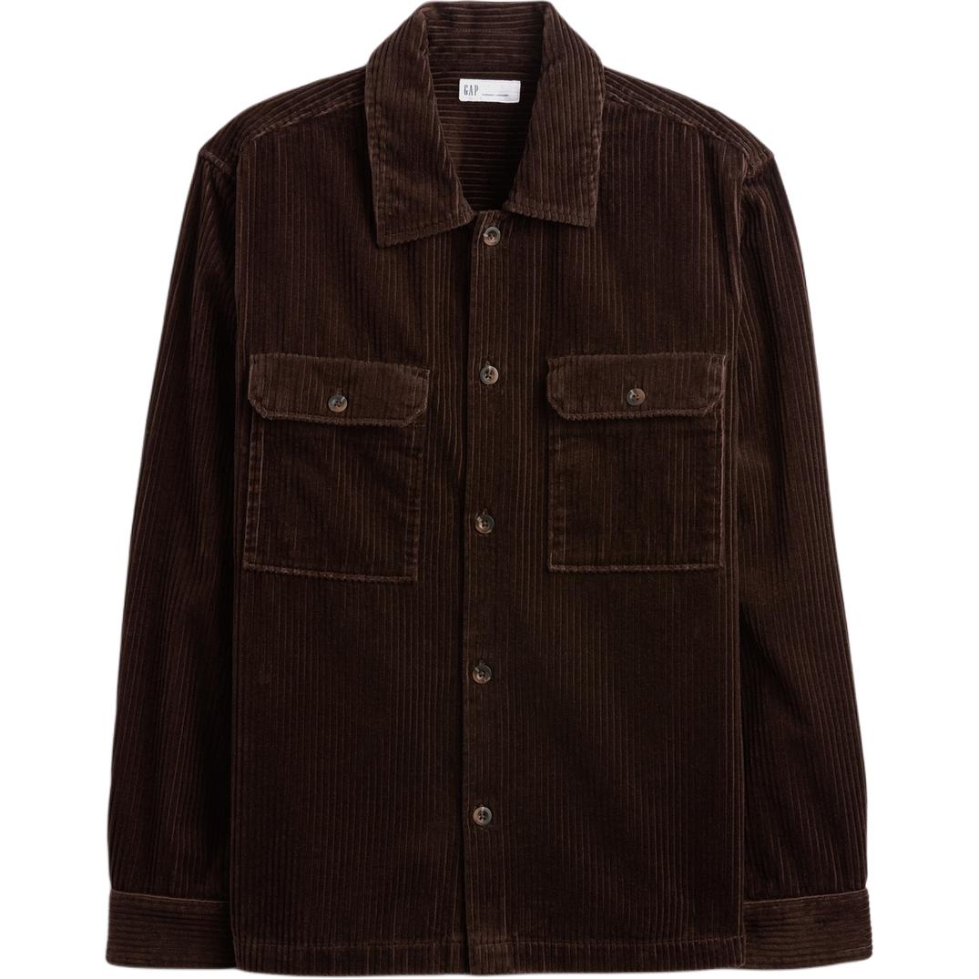 

Рубашки мужские с лацканом Moderate Others GAP, темно коричневый