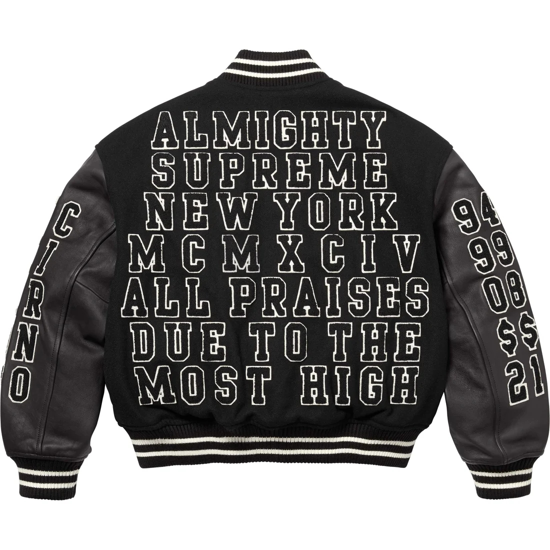 Supreme Похвальная бейсбольная куртка, Black — фото 3
