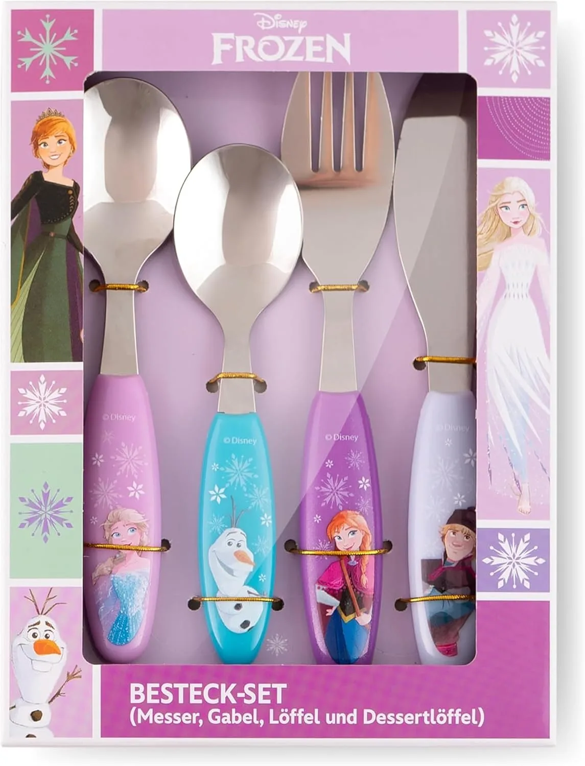 Набор столовых приборов Frozen из 4 предметов, ABS, GK, Pink p:os