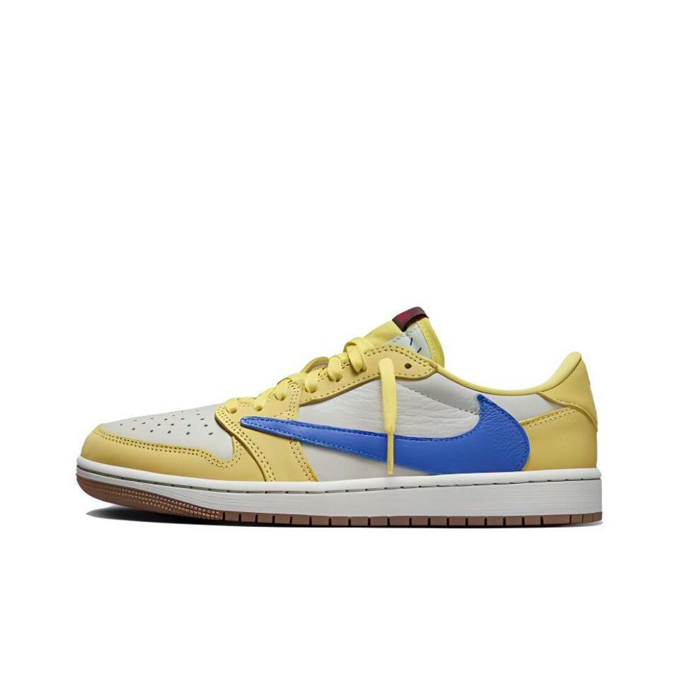 Кроссовки Travis Scott Air Jordan 1 Vintage Basketball Shoes Women's Low-top, черный/красный — фото 2