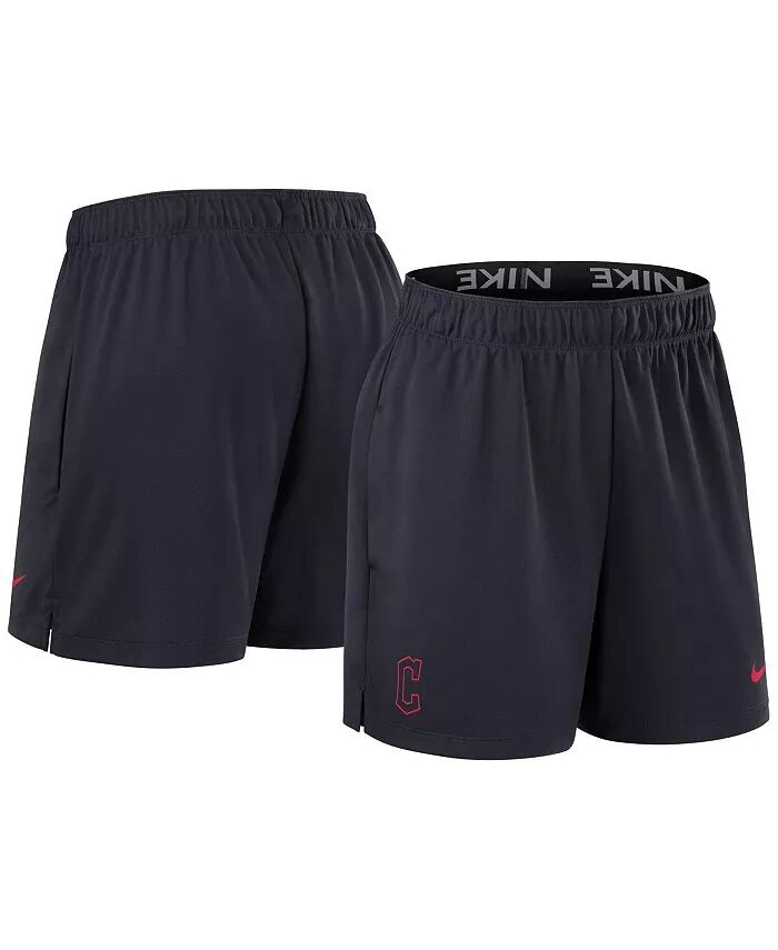 

Женские трикотажные шорты Navy Cleveland Guardians Authentic Collection Nike