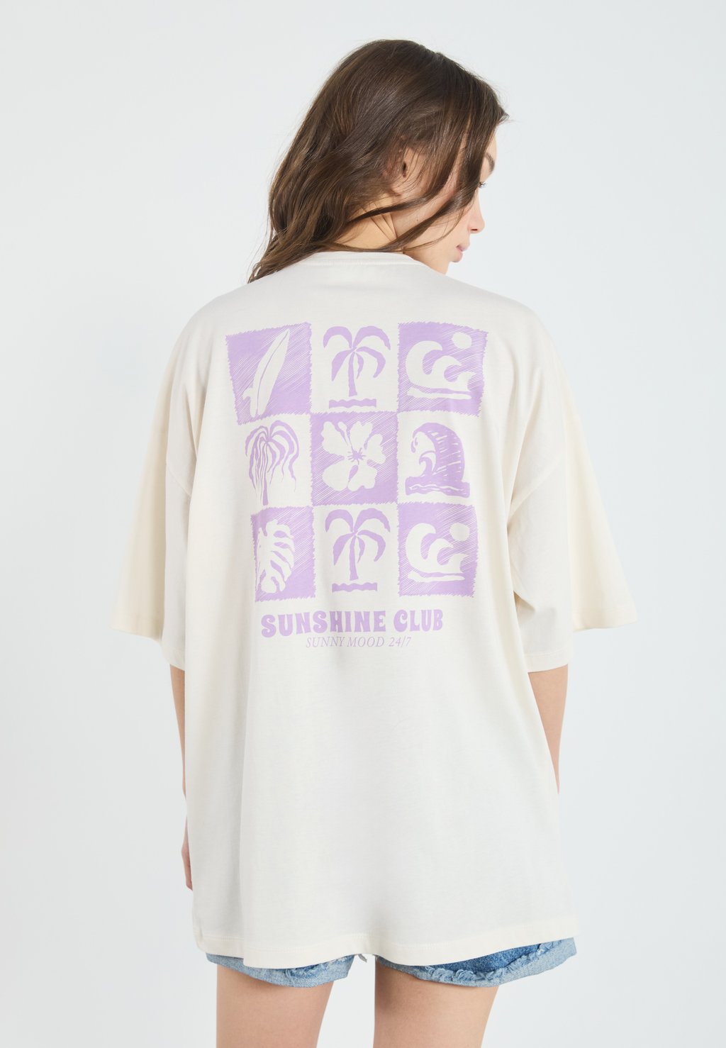 

Футболка с принтом Even&Odd by Zalando, кремовый