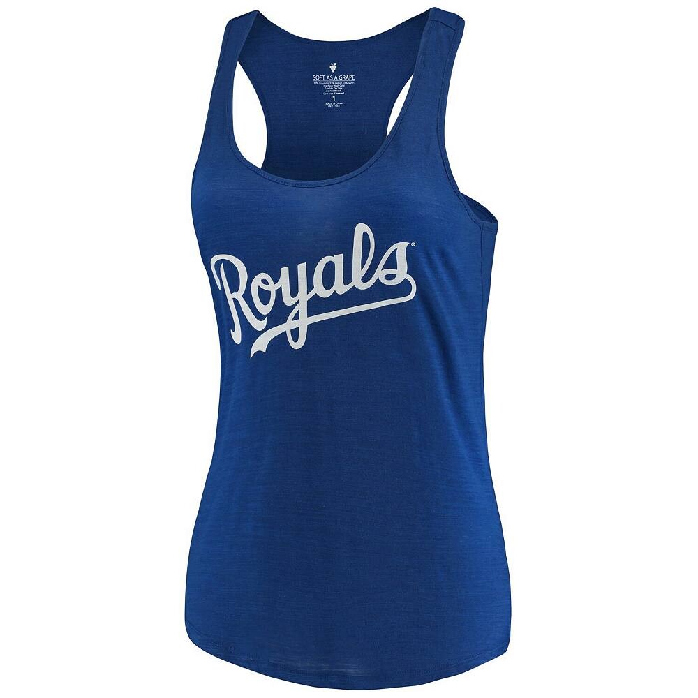 

Женская мягкая как виноградина майка Royal Kansas City Royals Plus Size Swing for the Fences безрукавка-борцовка Soft as a Grape, цвет Ryl Blue