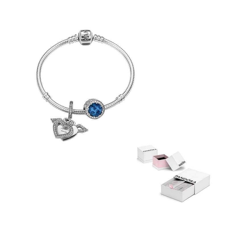 

Pandora Набор браслетов из стерлингового серебра 925 пробы женский серебряный