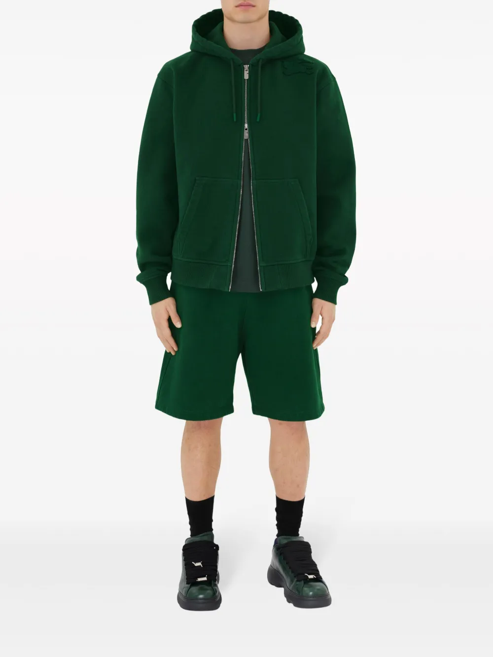 Шорты EKD BURBERRY спортивные с нашивкой, зеленые — фото 2