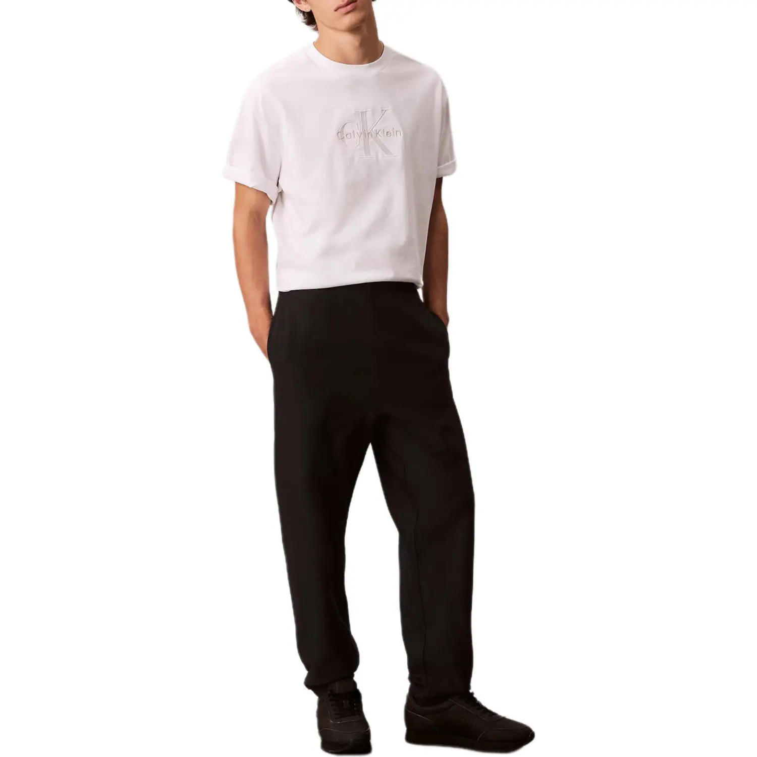 Вязаные спортивные штаты Europe Version мужские Calvin Klein, черный — фото 2