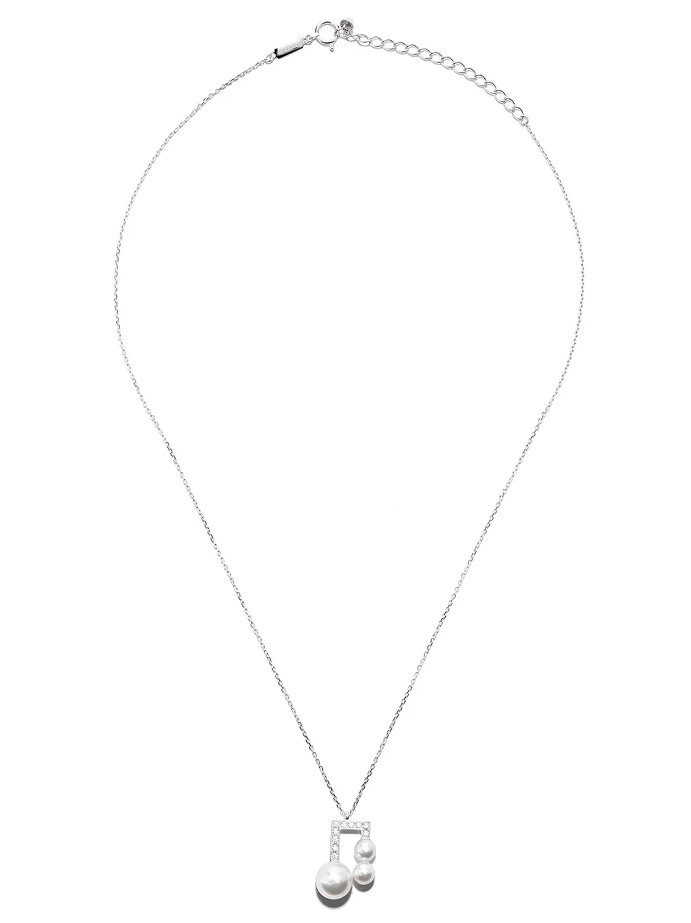 

Золотое колье Balance Note Collection Line Akoya с жемчугом и бриллиантами TASAKI, серебяный