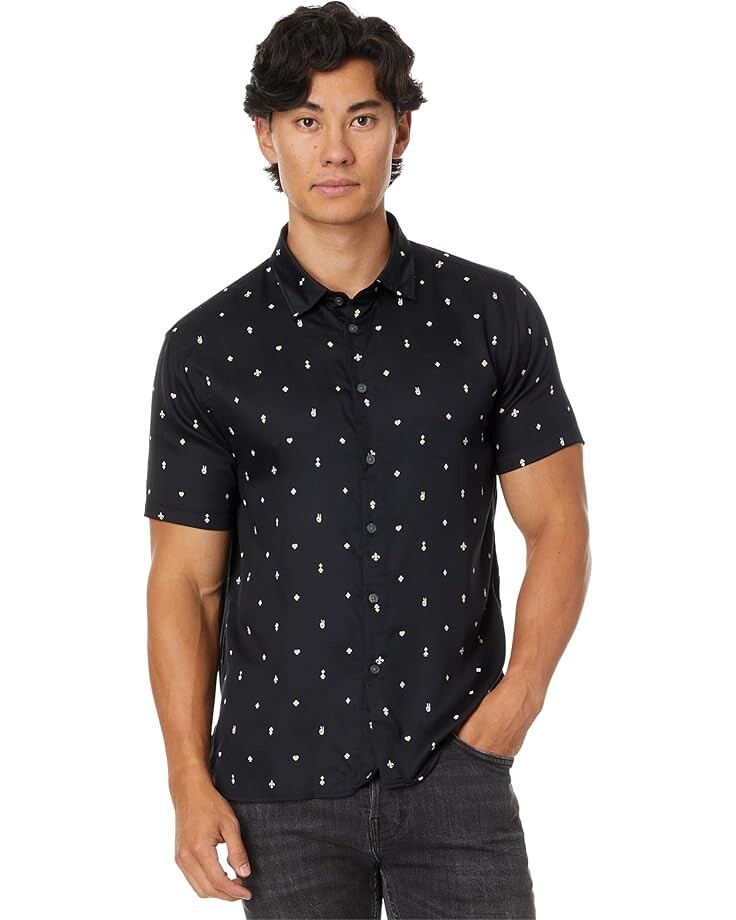 

Рубашка John Varvatos Sean Shirt W780W24, цвет Ebony