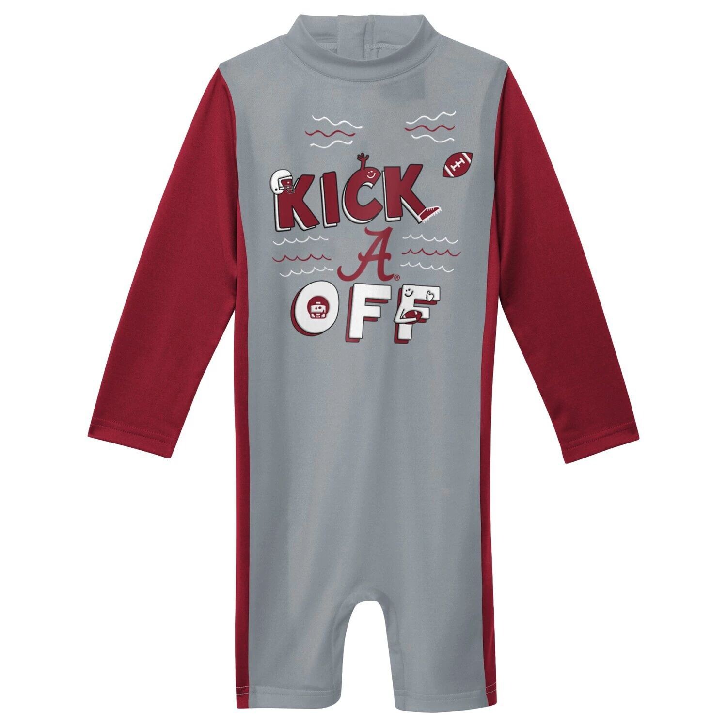 Гидрокостюм для малышей Серый/Багровый Alabama Crimson Tide Wave Runner Outerstuff