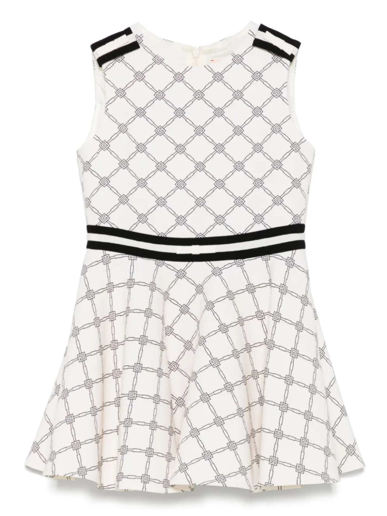 

Платье с жаккардовым логотипом Elisabetta Franchi La Mia Bambina, белый