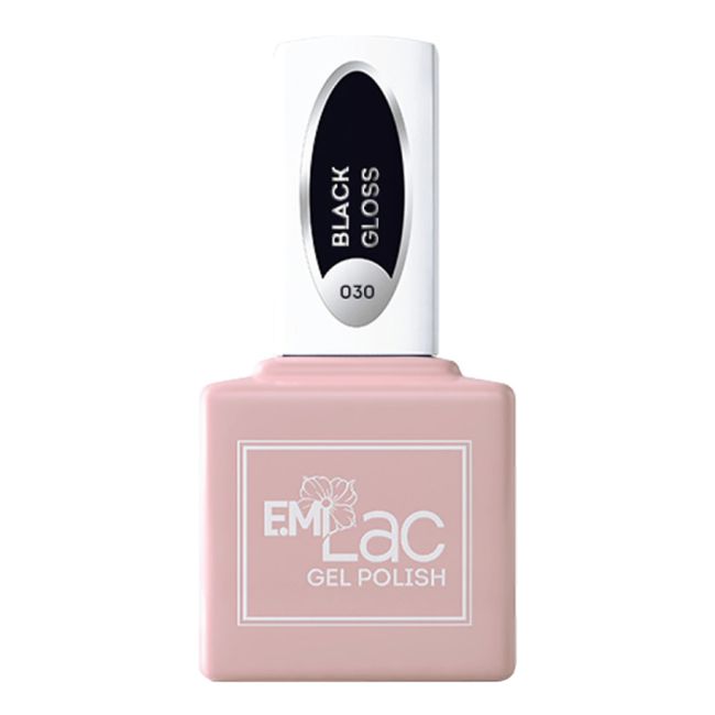 

Лак гель лак для ногтей E.MI, цвет 030 black gloss, 9 мл