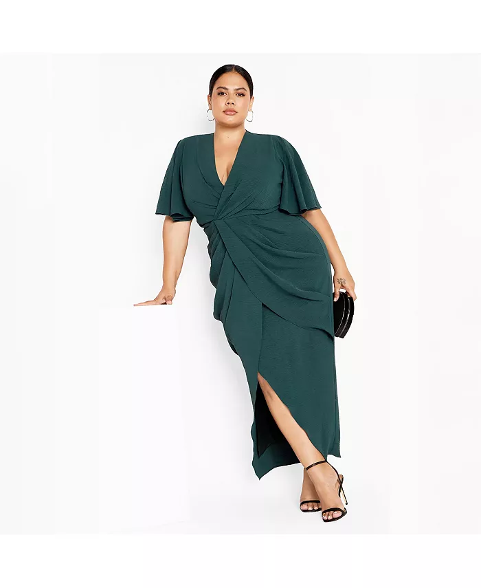 

Платье макси Plus Size Braelynn CITY CHIC, зеленый