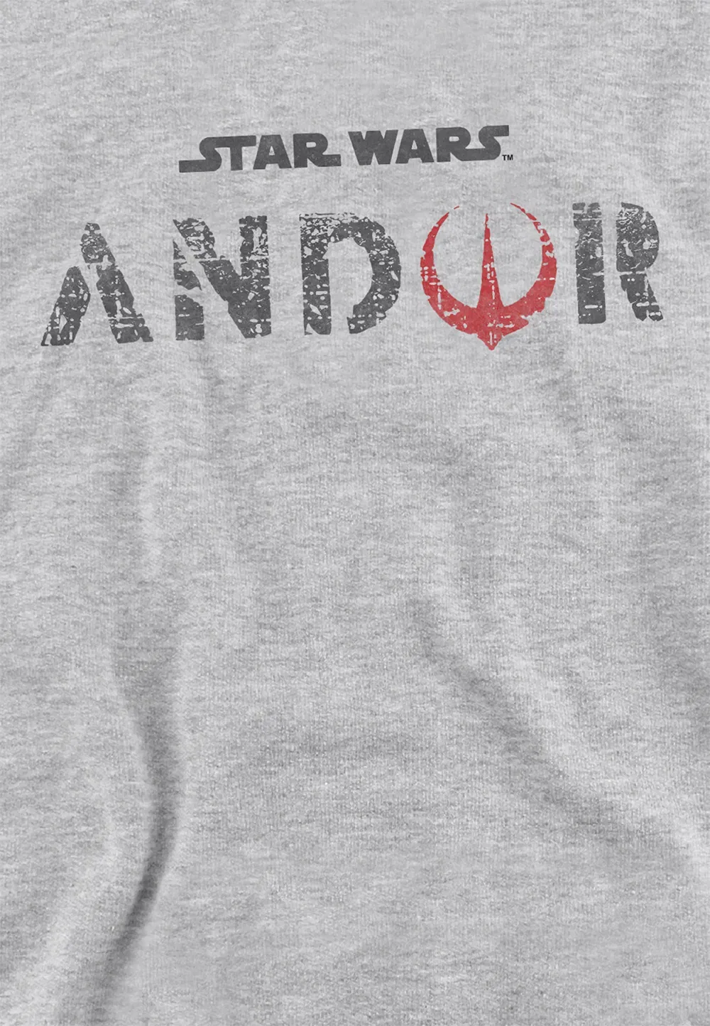 Детский худи Star Wars Andor Logo, хлопок-полиэстер, Disney, серый — фото 2